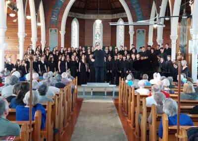 choir in old church with audience